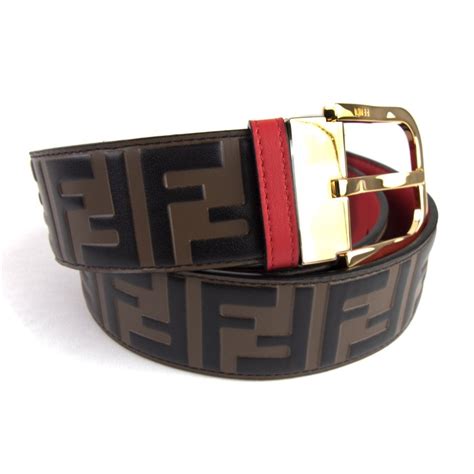 fendi belt red gold